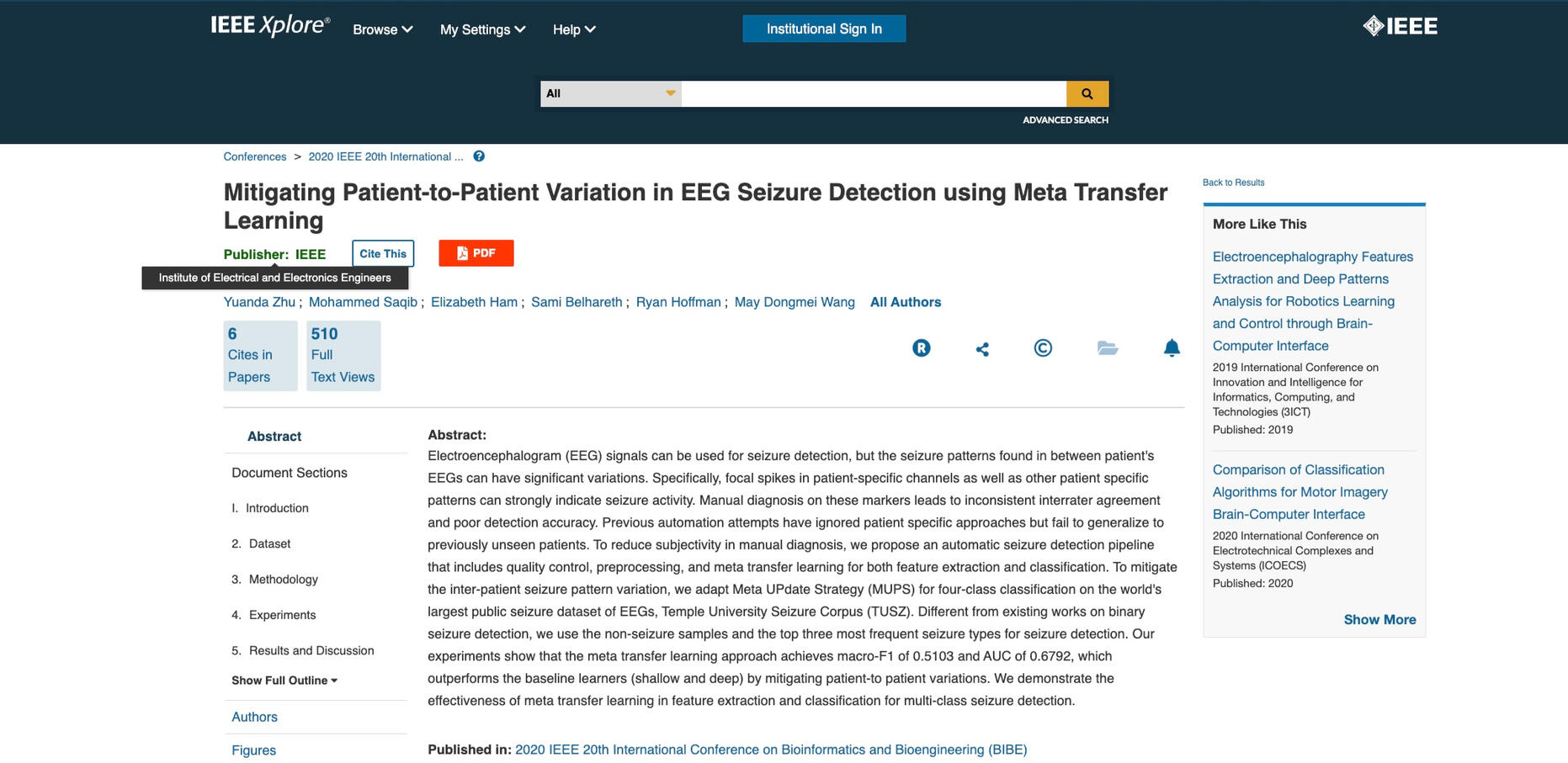 Mitigating Patient-to-Patient Variation in EEG Seizure Detection using Meta Transfer Learning